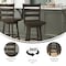 Flash Furniture Liesel Wooden Classic Ladderback Swivel Counter Height Barstool w/Solid Wood Seat, Gray Wash Walnut ES-UN-31WS-24-GY-GG - alternate 2